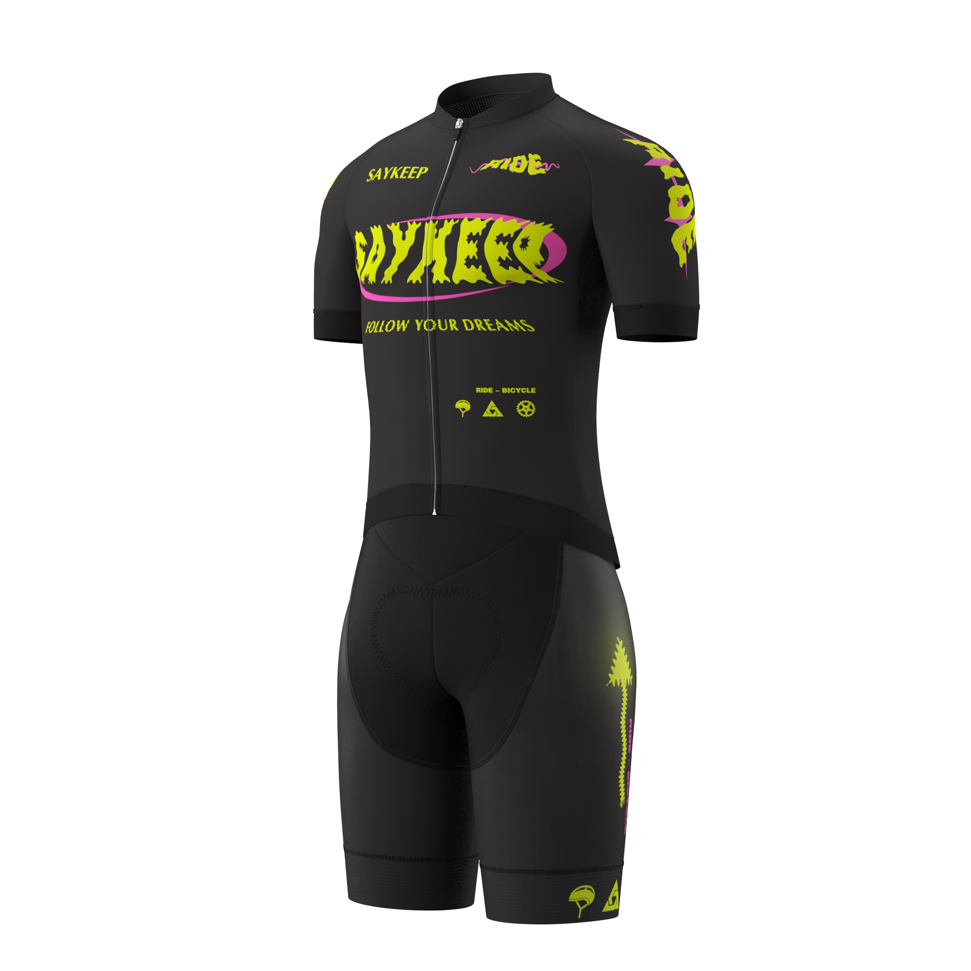 Unisex Cycling Suits Jersey+Bib Shorts+Accessories