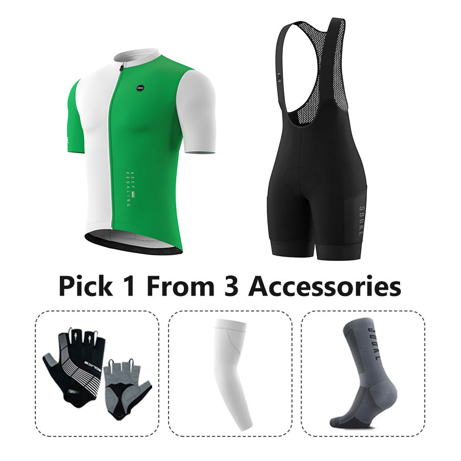 Jersey CS5502+ Bib Shorts BS1603 + Accessories - Souke Sports Cycling Set-Souke Sports 