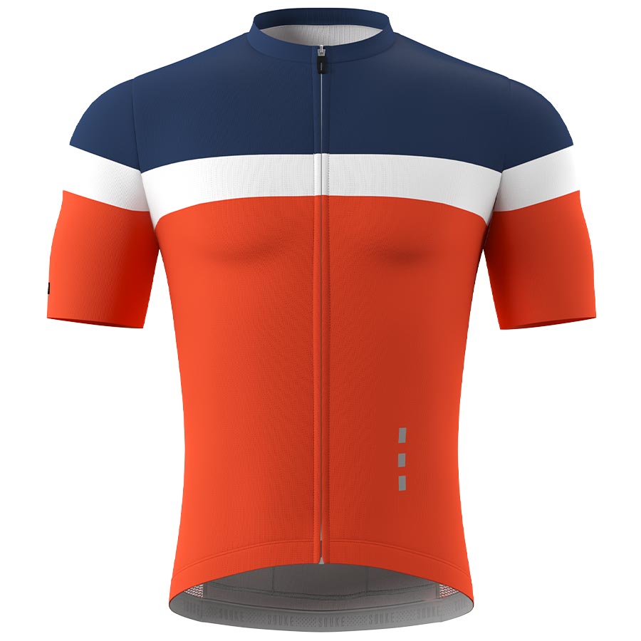 SOUKE Contrast Color Bicycle Jersey CS1106 - Navy & Orange-Souke Sports (6561288290417)