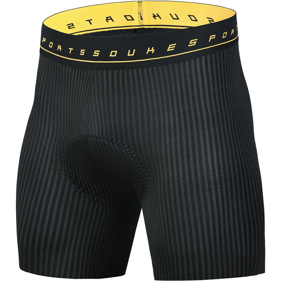 Souke Men's 4D Padded Quick Dry Cycling Underwear-PS6021-Black