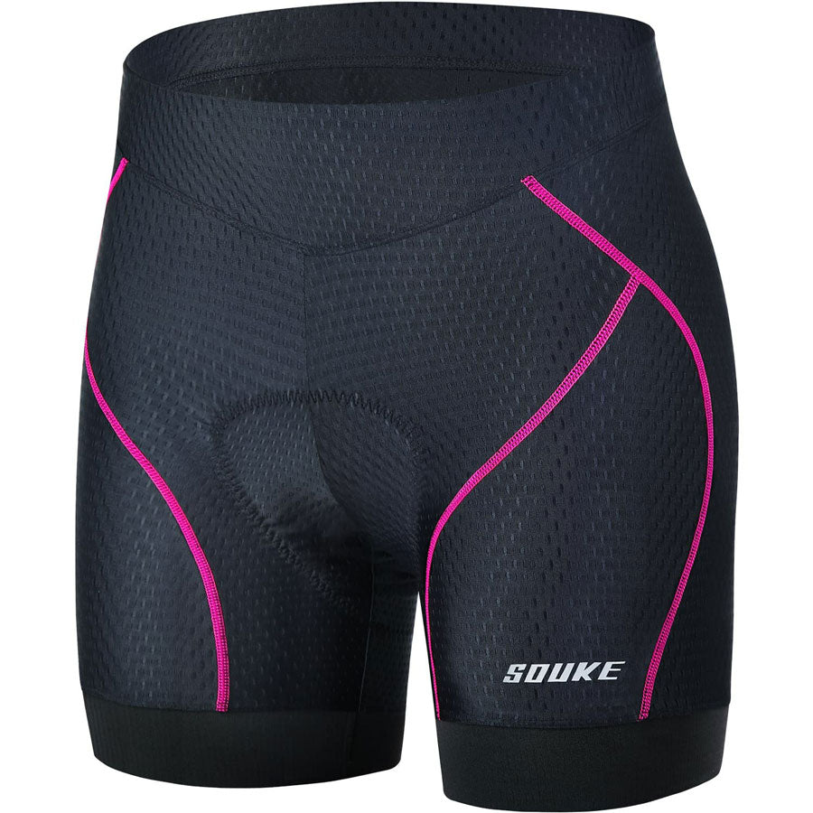 Souke Women's 4D Padded Quick Dry Bicycle Underwear-PS6013-Pink