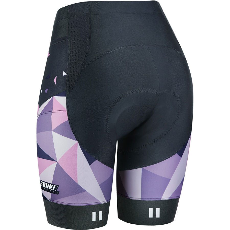 Souke Women's Cycling Shorts 4D Padded Quick Dry - PS0722-Purple-Souke Sports (6545175740529)