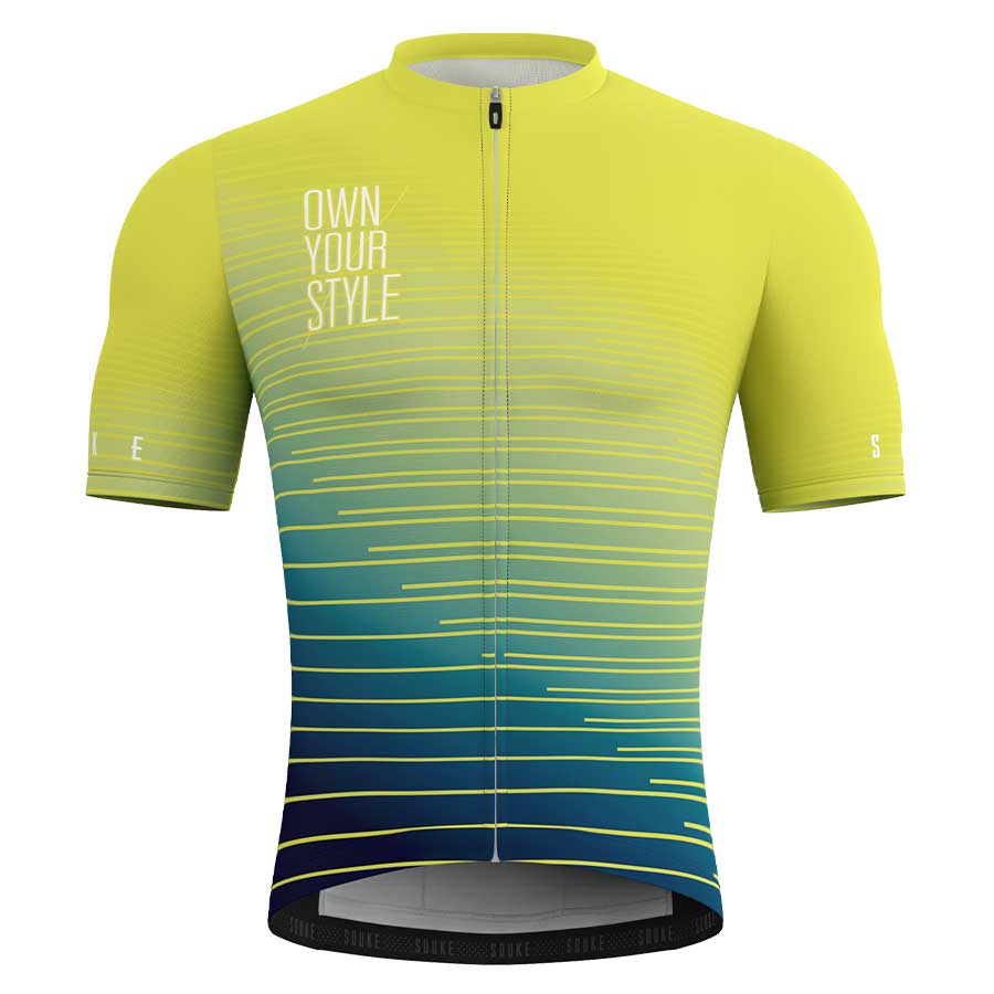 SOUKE 'Own Your Style' Road Cycling Jersey Unisex CS1102 - Yellow-Souke Sports (6579695550577)