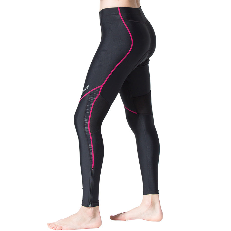 Cycling Legging Women's 4D Padded Road Bike Tights Breathable -PL8032-Red