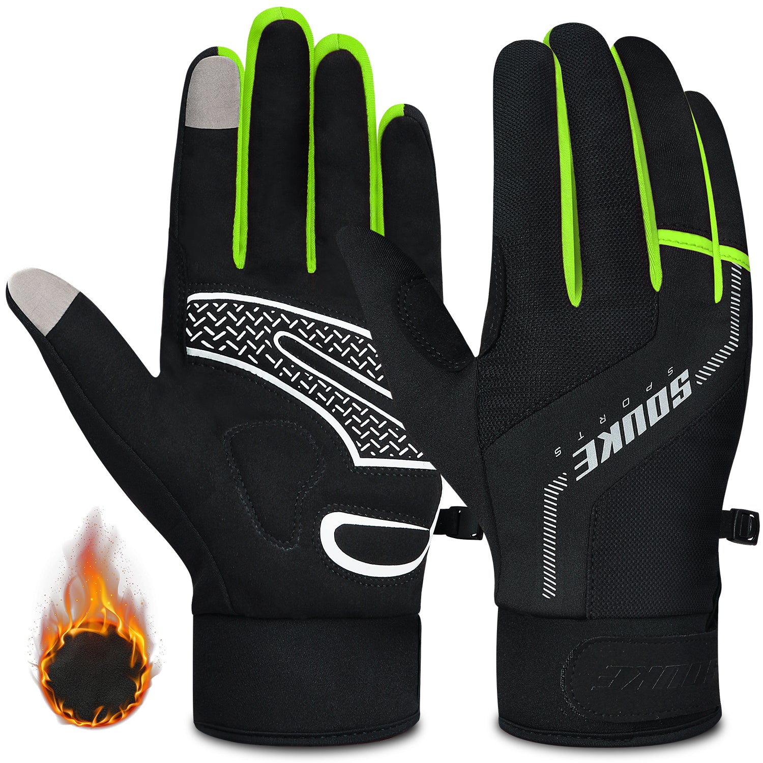 souke sports, souke ST1903, cycling accessories, riding accessories, cycling gloves, FULL finger cycling gloves, bicycle gloves for men and women, road bike cycling gloves, orange, green, black and red white cycling gloves, cycling gloves padded, padded cycling gloves for men and women (6633665429617)