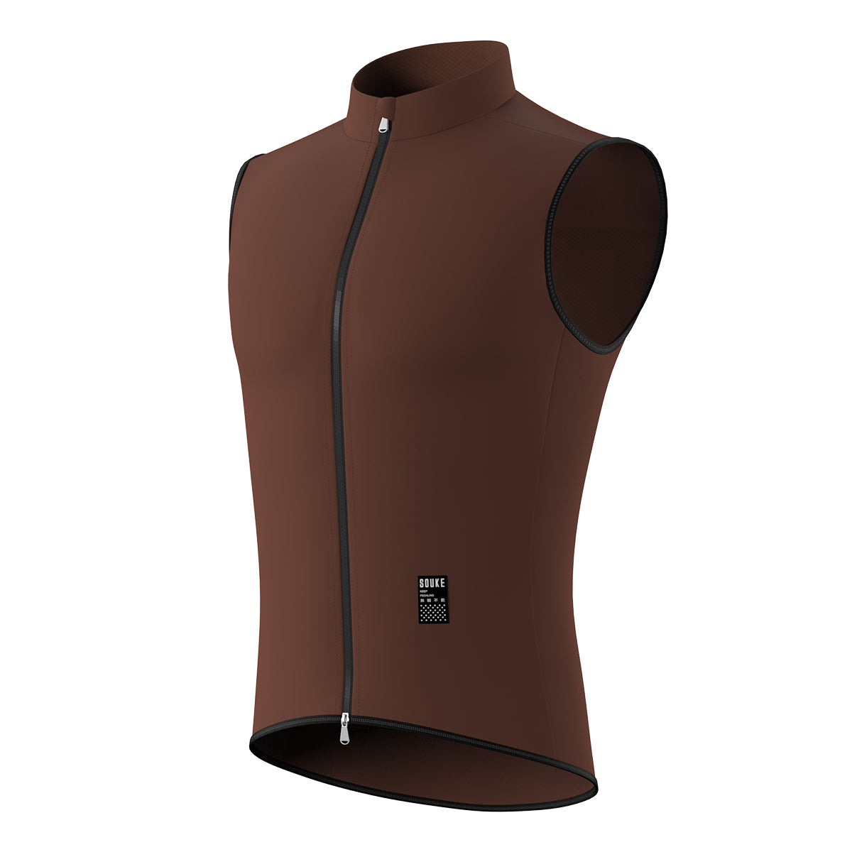 Souke Sports, lightweight vest, fuctional gilet, classic cycling vest, packable cycling vest, Maroon gilet ,GV2204 windproof vest (6793688842353)