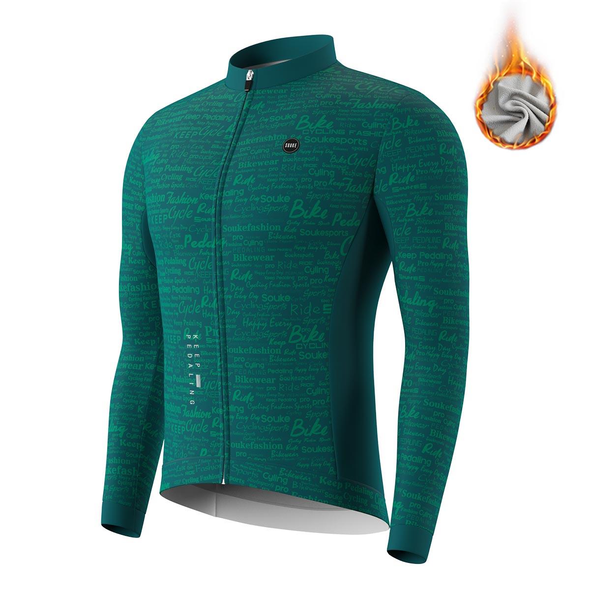 cycling long sleeve jersey, Graphene jersey,jersey for winter,green long jersey,jersey for winter and autumn, cold weather jersey (6793674129521)