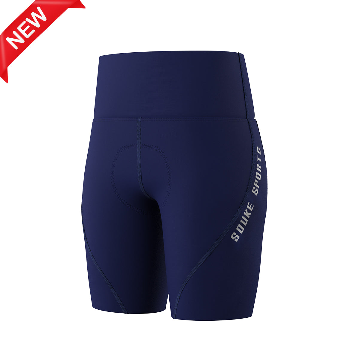 Souke Sports New Women's Classic Cycling Padded/Non padded Shorts PS0723--Navy Blue