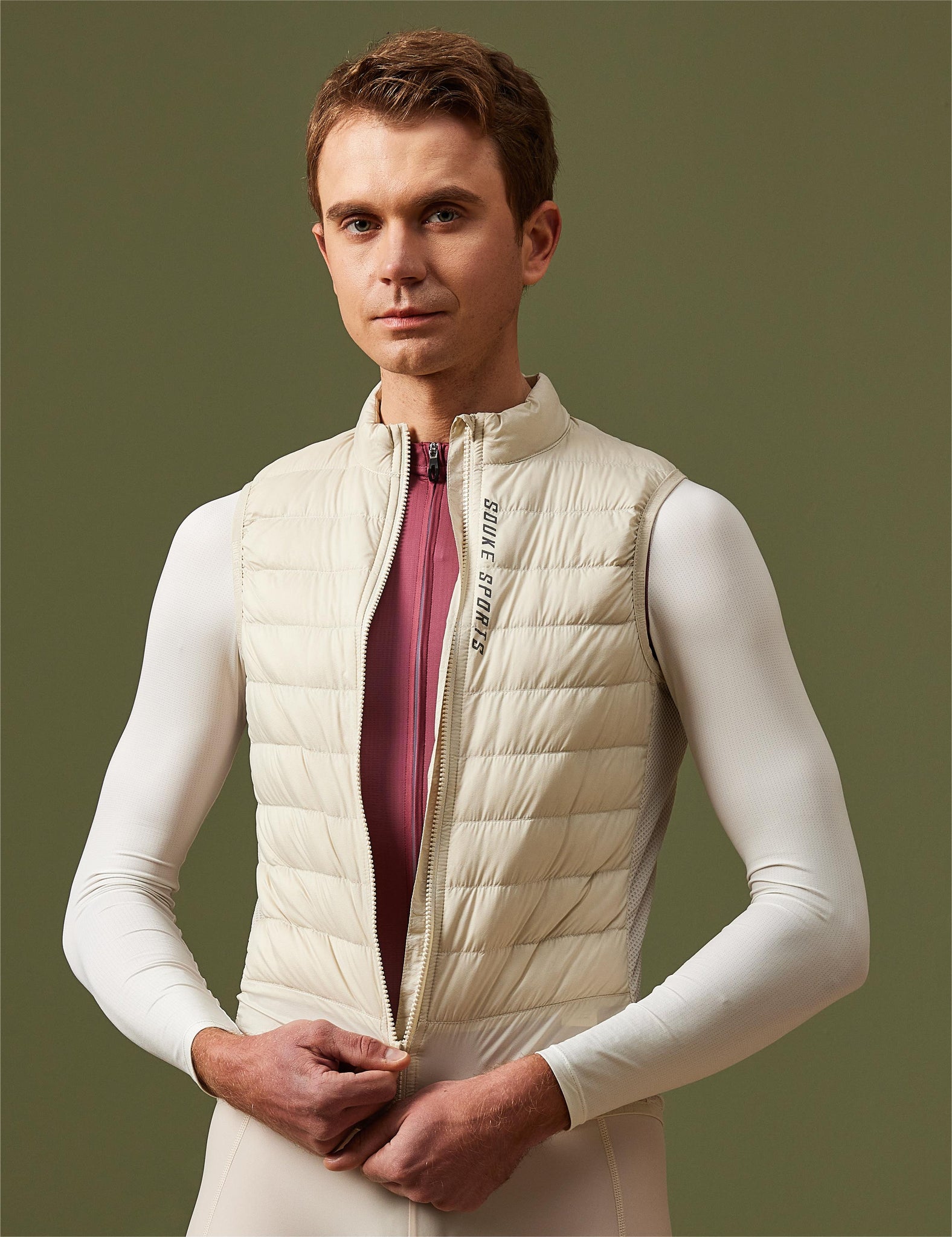 Souke-Sports Unisex Down Gilet CV2301-White