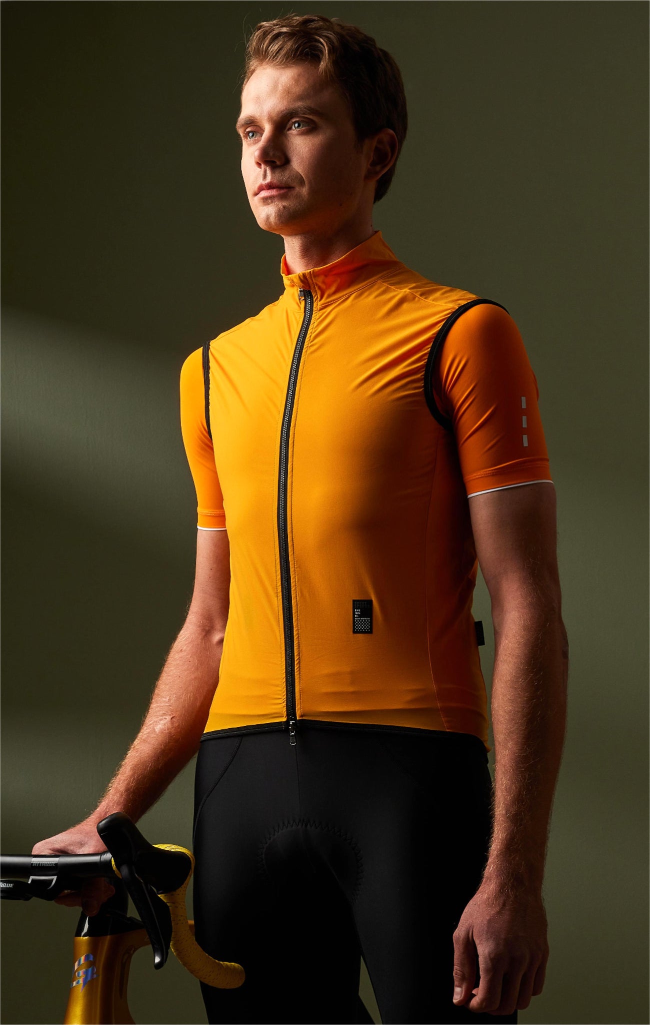 Leicht winddichtes Fahrrad Gilet GV2204-Orange