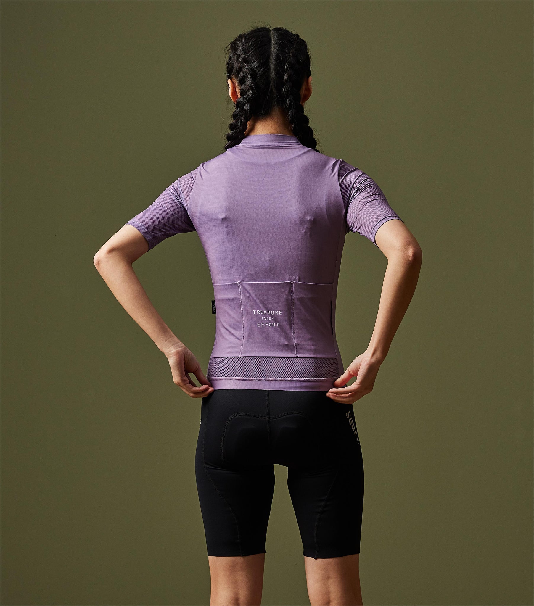Souke Sports Minimalism Pure Color Unisex Cycling Jersey CS1168---Muted Purple
