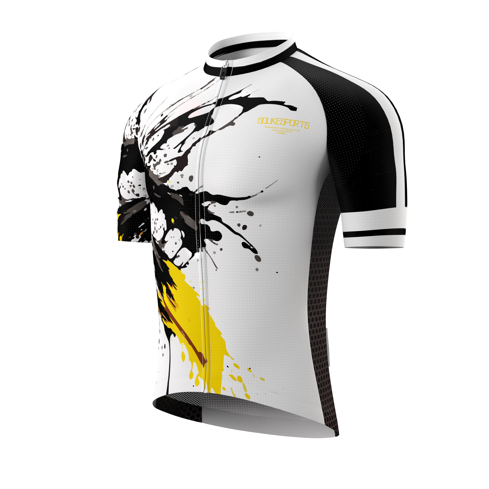 Soukesports, Minimalism, Unisex Cycling,Short Sleeve Jersey ,CS1184,black, white