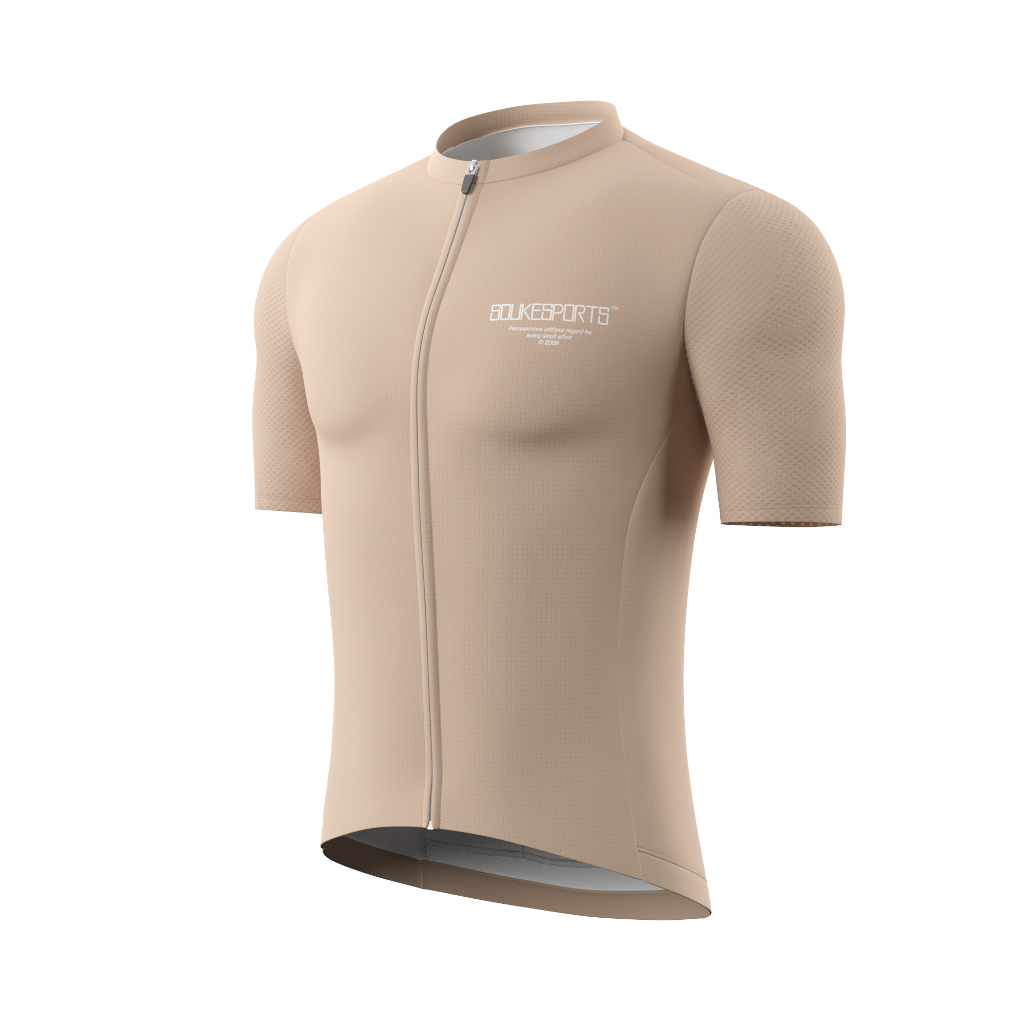 Souke Sports Minimalism Pure Color Unisex Cycling Jersey CS1168---Grain brown