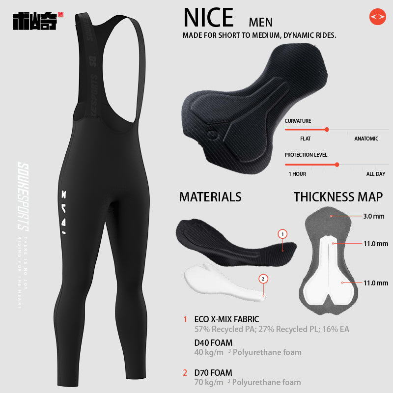 New Upgraded Padded Pro Cycling Bib Tights BL2607