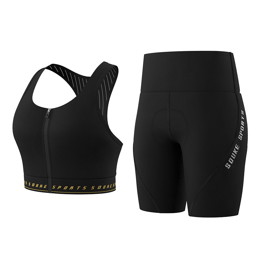 Women's crop top BR2301+ New cycling shorts PS0723A + Accessories - Souke Sports Cycling Set