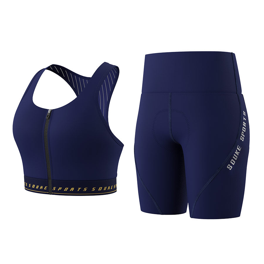 Women's crop top BR2301+ New cycling shorts PS0723A + Accessories - Souke Sports Cycling Set