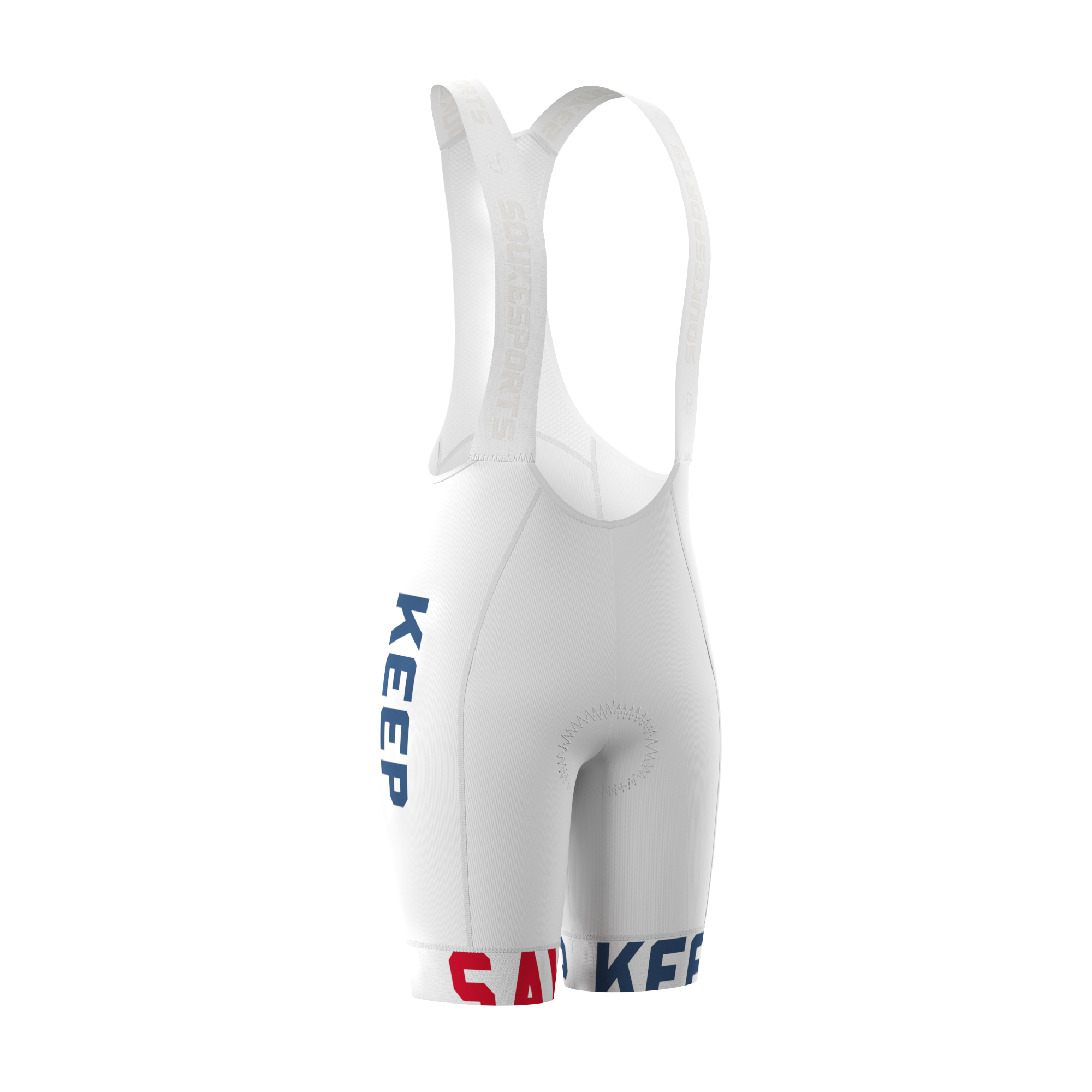 Women's Team Training Bib Shorts BS1513-White