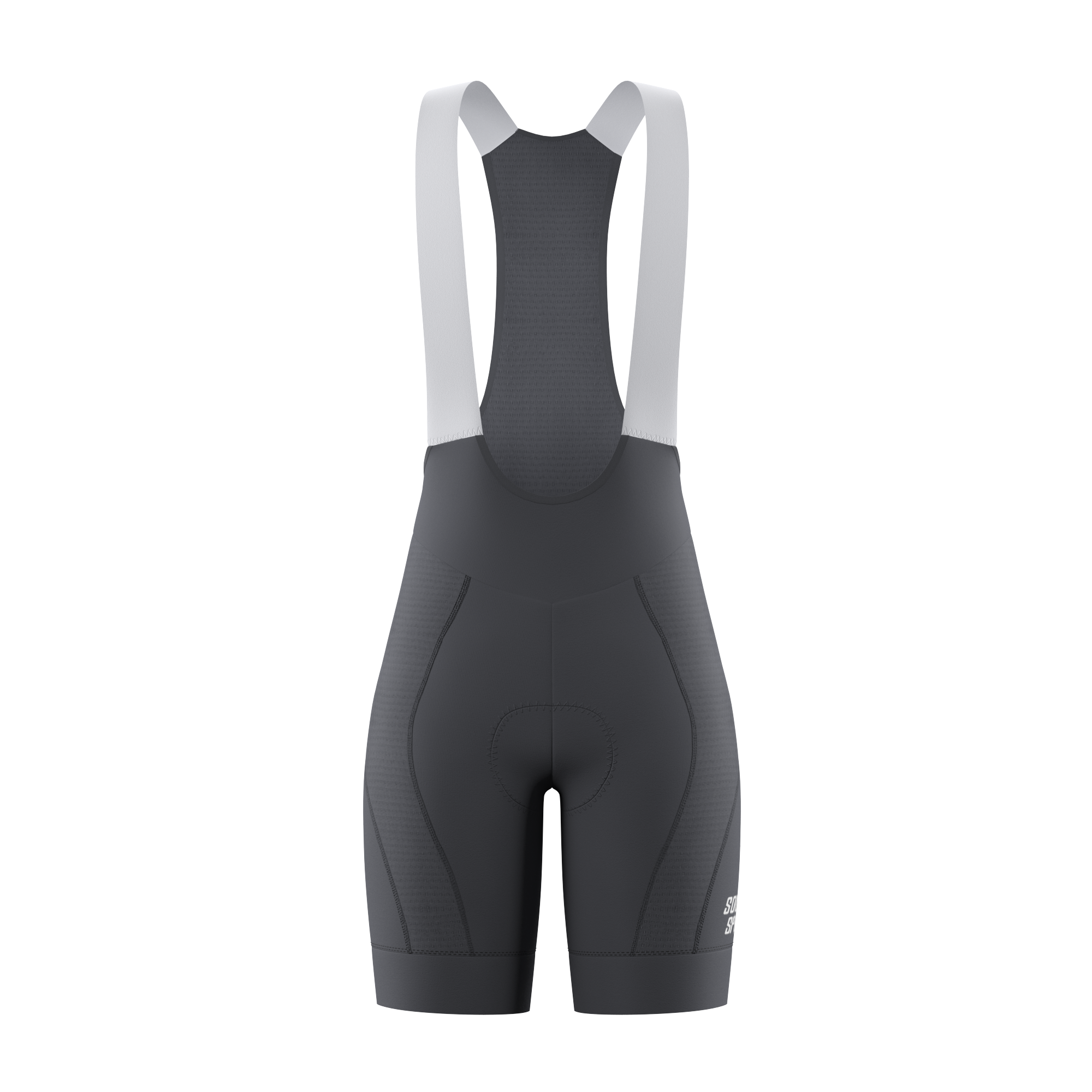Unisex Padded Cycling Bib Shorts BS1606 -Grey