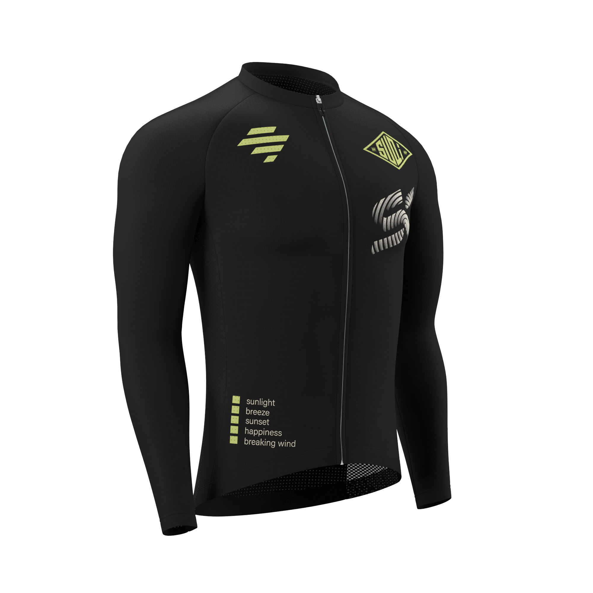Jersey in bicicletta a maniche lunghe a maniche lunghe da uomo souke maschile, estremo comfort-cl1202-blu