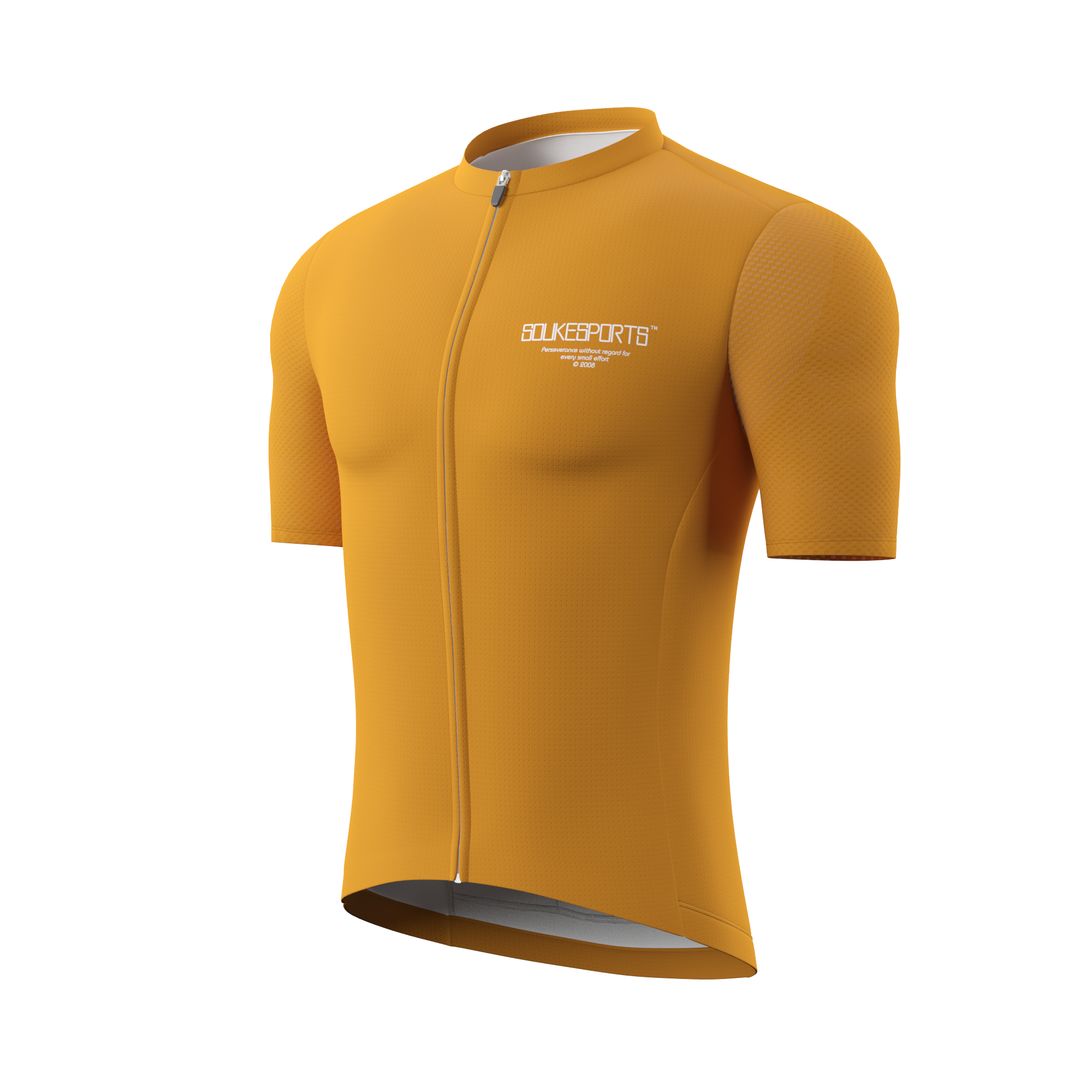 Souke Sports Minimalism Pure Color Unisex Cycling Jersey CS1168---Carrot Orange