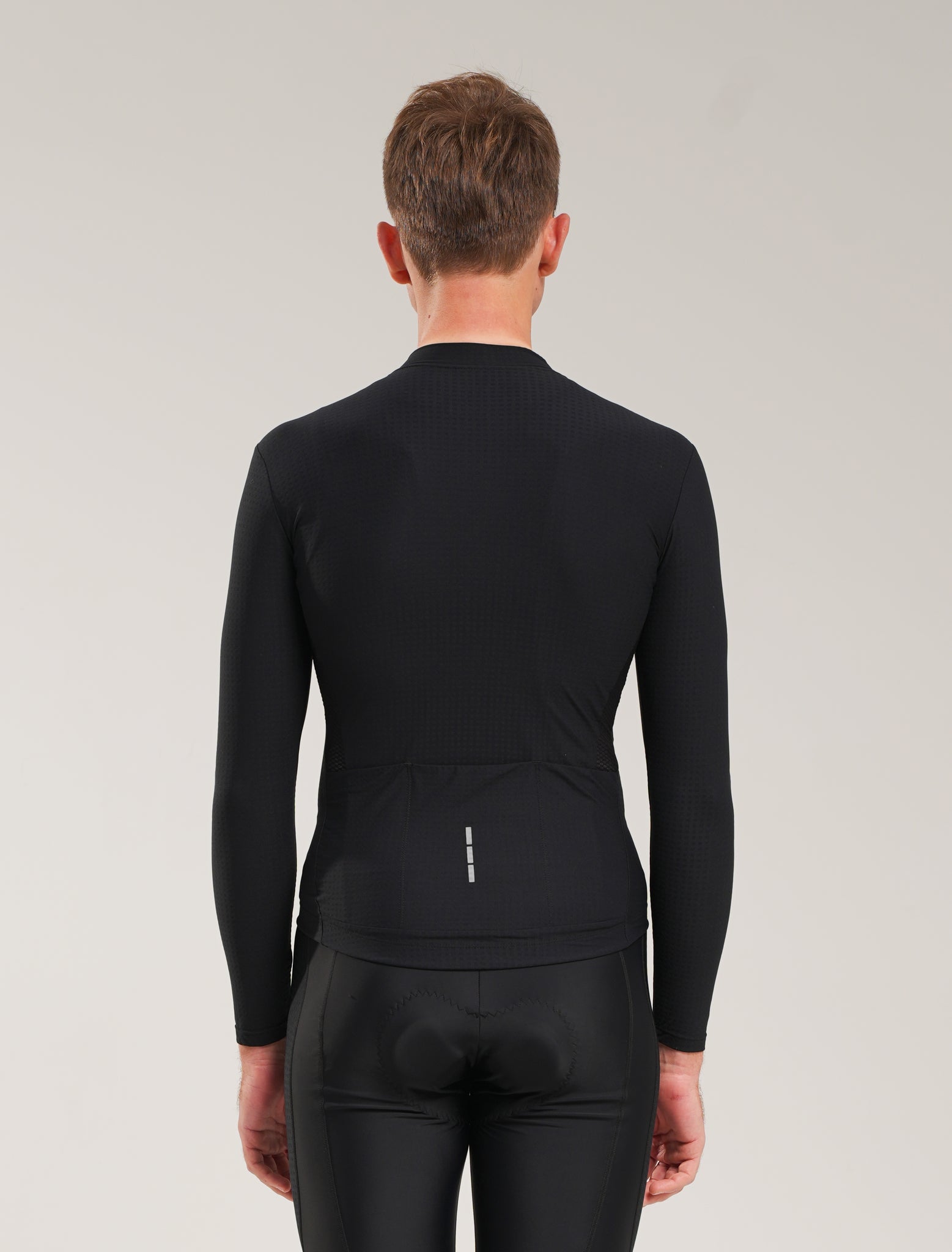 New Checkered Long-Sleeve Cycling Jersey CL1228-Black