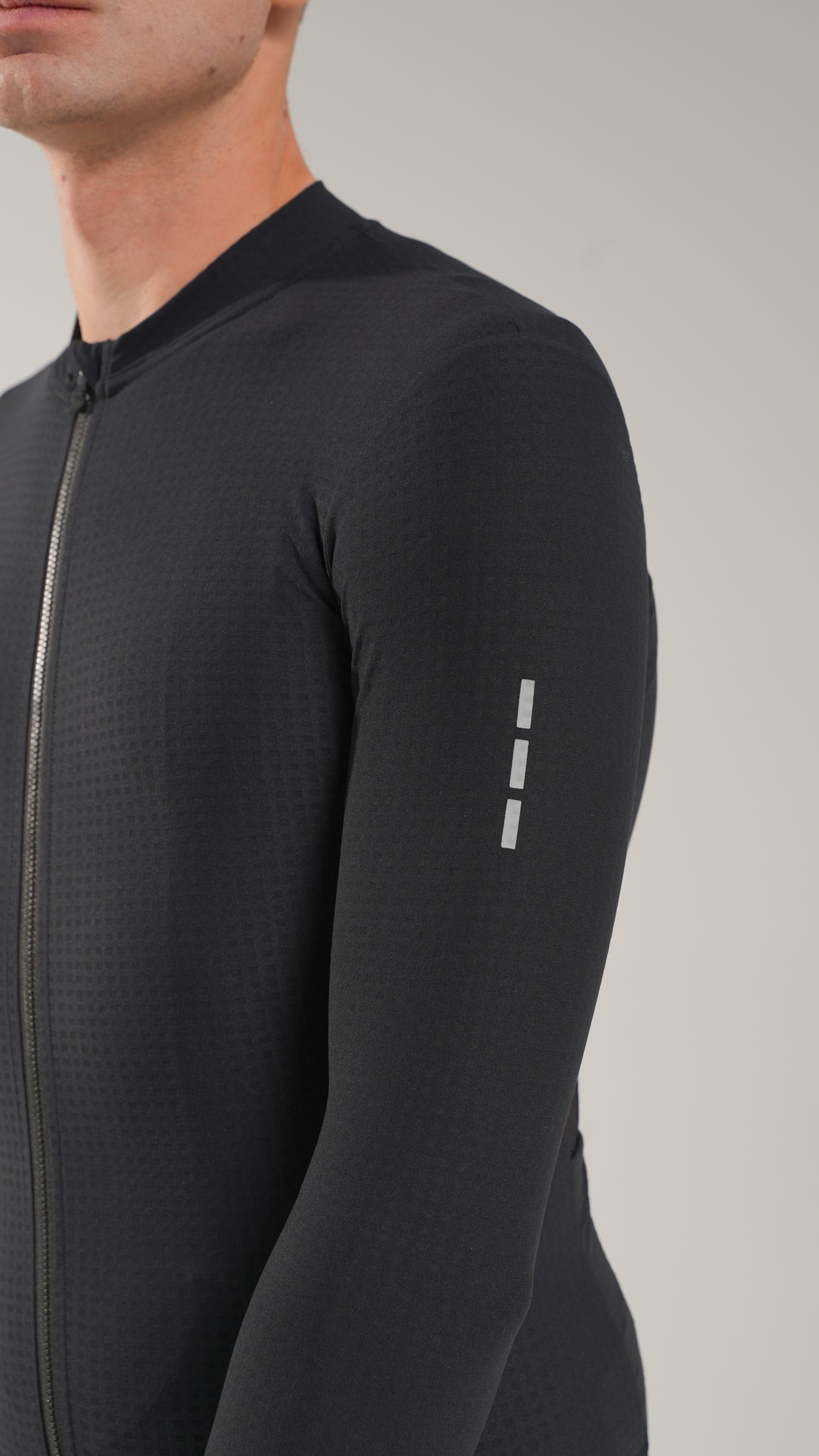 New Checkered Long-Sleeve Cycling Jersey CL1228-Black