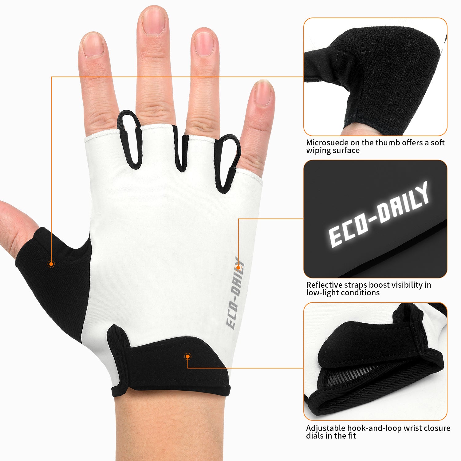 SOUKE Sports männer gepolsterte halbe Finger-Radfahren-Bike-Handschuhe-ST1901-Grün