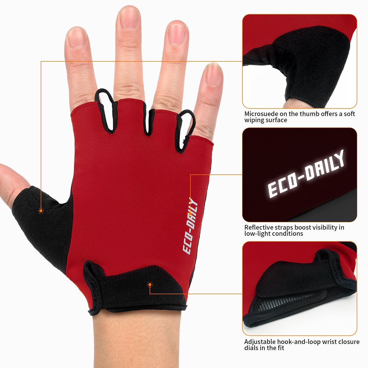 SOUKE Sports männer gepolsterte halbe Finger-Radfahren-Bike-Handschuhe-ST1901-Grün