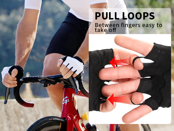 SOUKE Sports männer gepolsterte halbe Finger-Radfahren-Bike-Handschuhe-ST1901-Grün