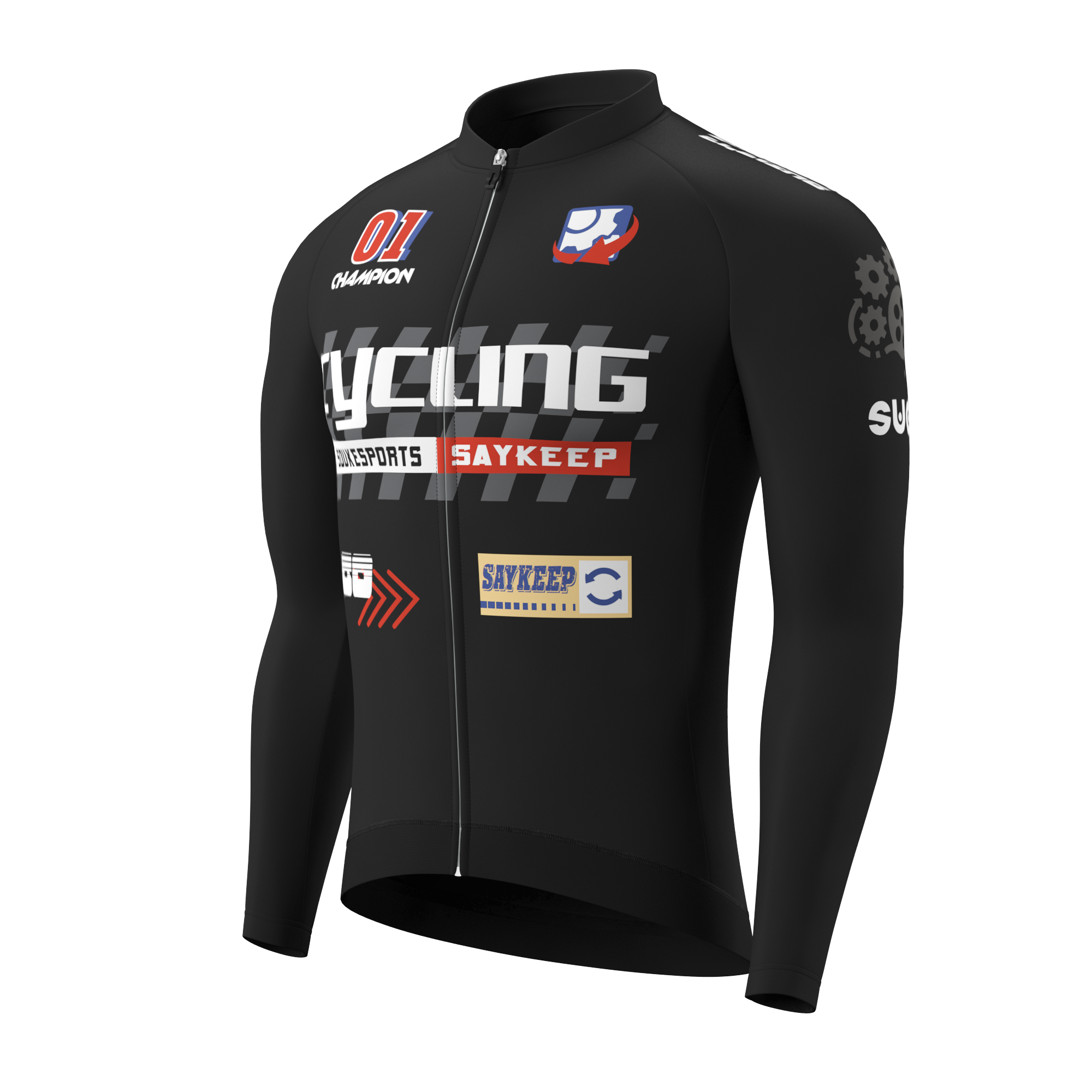 Men's Training Thermal Long Sleevs Winter Cycling Sets WJ1330+BL3618