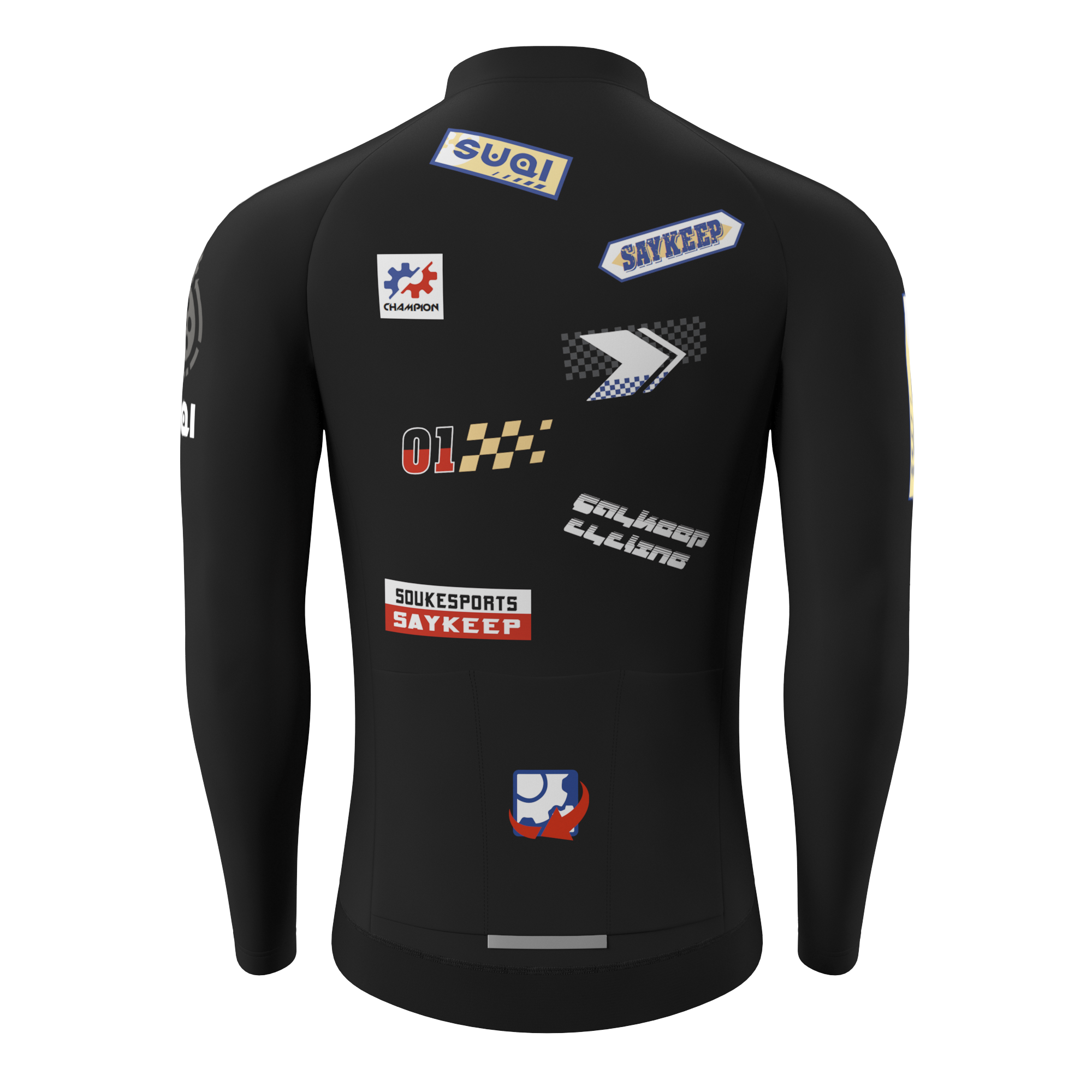 Men's Training Thermal Long Sleevs Winter Cycling Sets WJ1330+BL3618