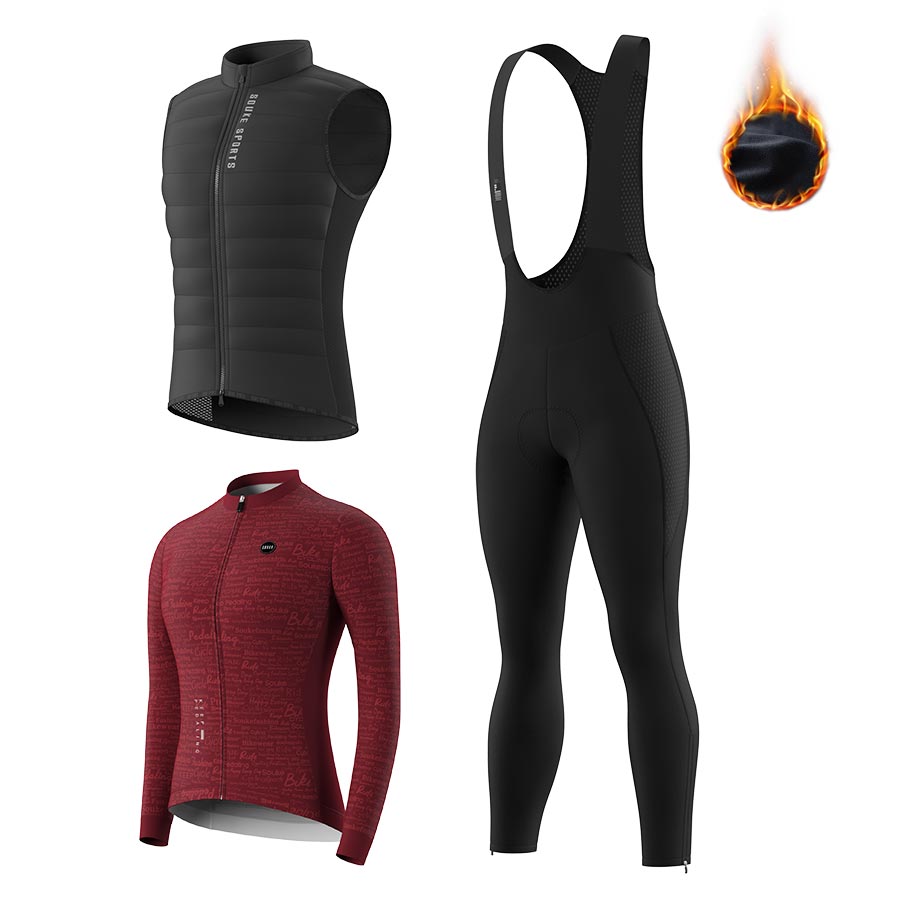 cycling bib tights, thermal bib tights, padding cycling tights, winter bib tights,long bib tights,down vest,winter vest,long sleeve jersey,winter jersey