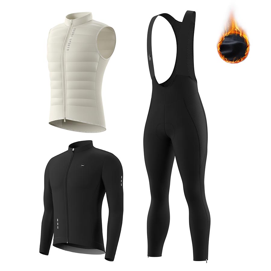 cycling bib tights, thermal bib tights, padding cycling tights, winter bib tights,long bib tights,down vest,winter vest,long sleeve jersey,winter jersey