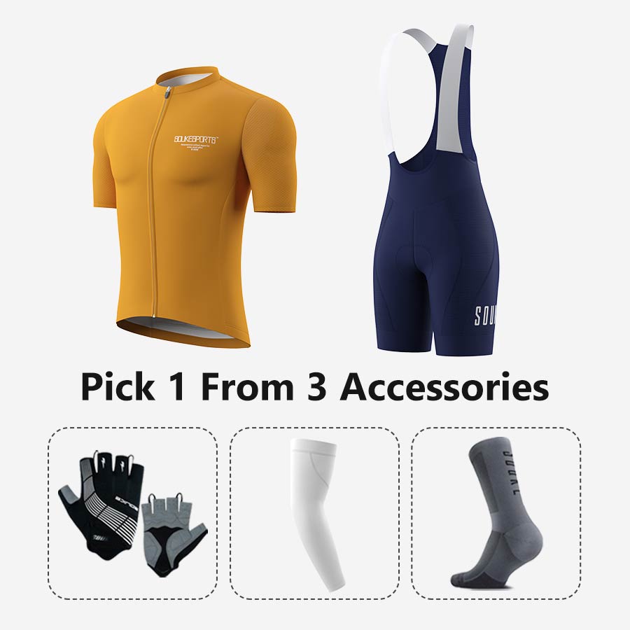 Jersey CS1168+ Bib Shorts BS1606 + Accessories - Souke Sports Cycling Set-Souke Sports