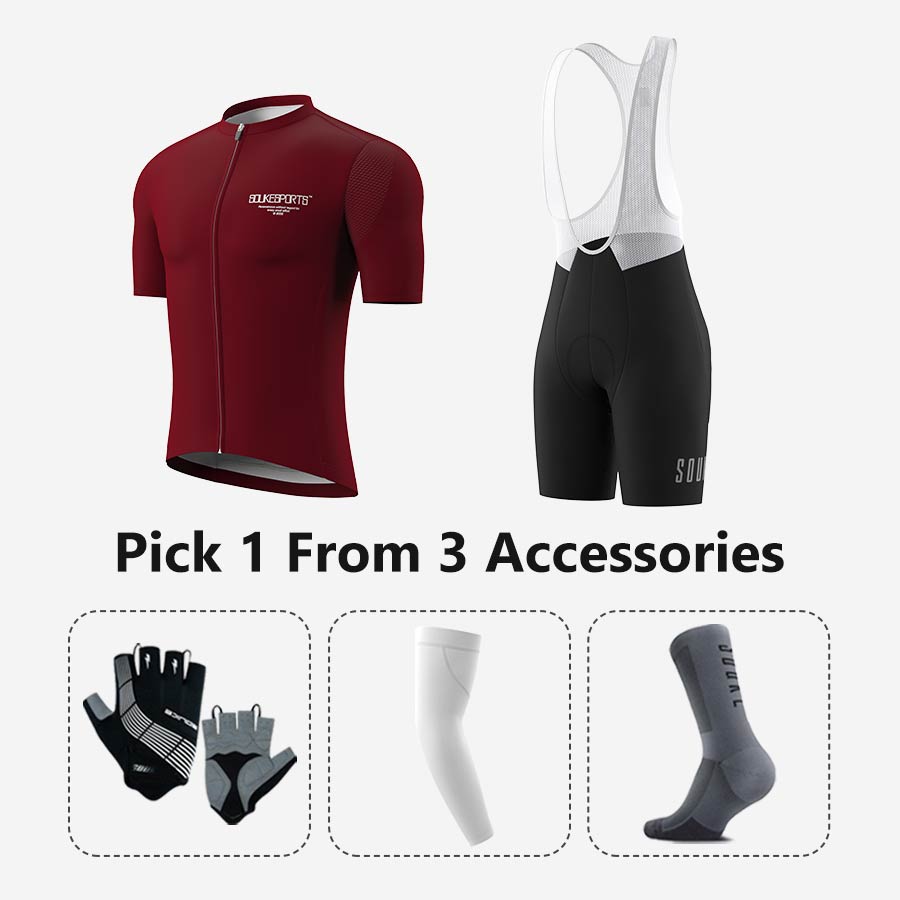 Jersey CS1168+ Bib Shorts BS1601 + Accessories - Souke Sports Cycling Set-Souke Sports 