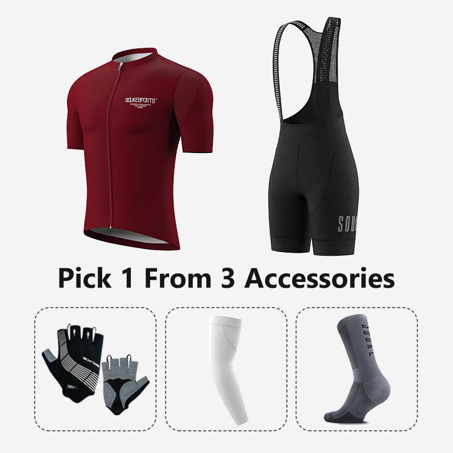 Jersey CS1168+ Bib Shorts BS1602 + Accessories - Souke Sports Cycling Set-Souke Sports 
