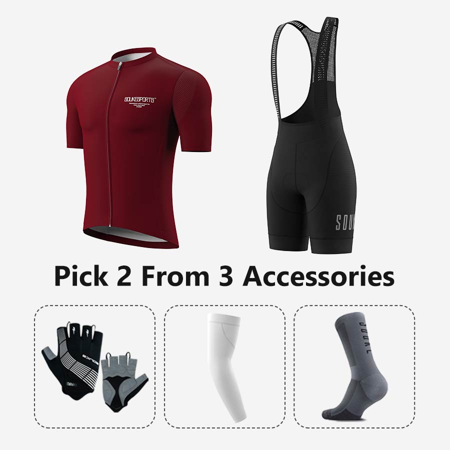 Jersey CS1168+ Bib Shorts BS1602 + Accessories - Souke Sports Cycling Set-Souke Sports 