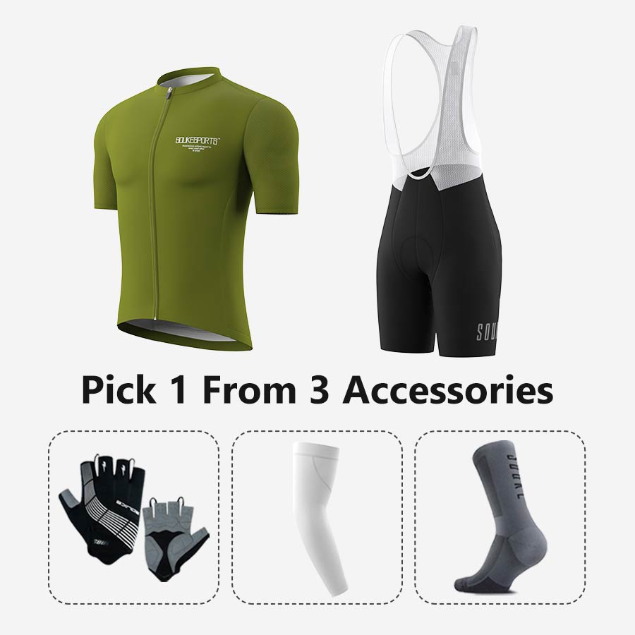 Jersey CS1168+ Bib Shorts BS1601 + Accessories - Souke Sports Cycling Set-Souke Sports 