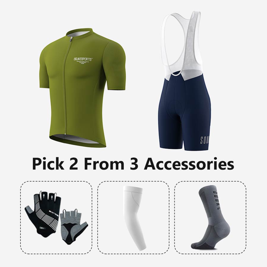 Jersey CS1168+ Bib Shorts BS1601 + Accessories - Souke Sports Cycling Set-Souke Sports 