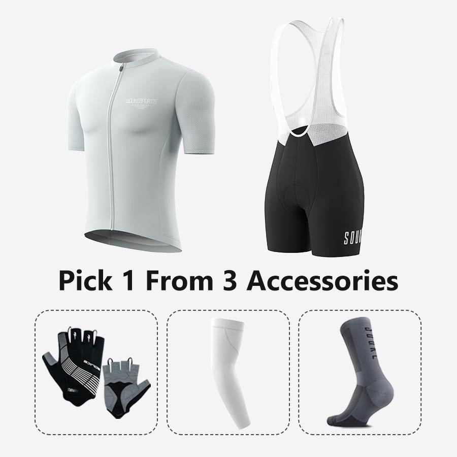 Jersey CS1168+ Bib Shorts BS1502 + Accessories - Souke Sports Cycling Set-Souke Sport 