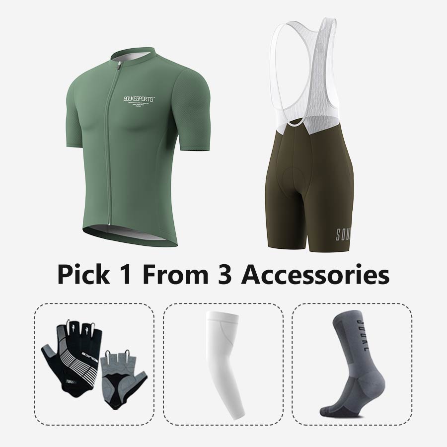 Jersey CS1168+ Bib Shorts BS1601 + Accessories - Souke Sports Cycling Set-Souke Sports 