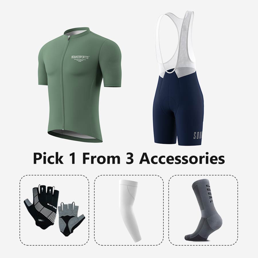 Jersey CS1168+ Bib Shorts BS1601 + Accessories - Souke Sports Cycling Set-Souke Sports 