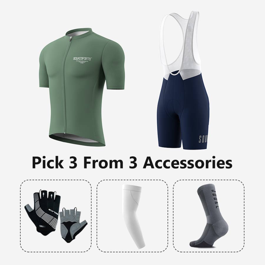 Jersey CS1168+ Bib Shorts BS1601 + Accessories - Souke Sports Cycling Set-Souke Sports 