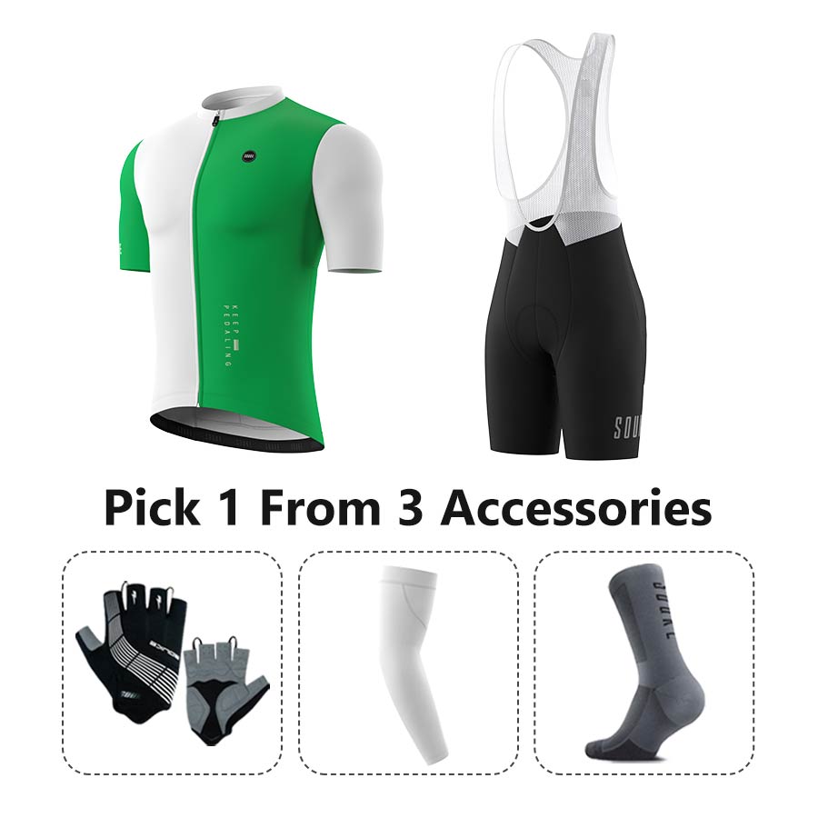 Jersey CS5502+ Bib Shorts BS1601 + Accessories - Cycling Set