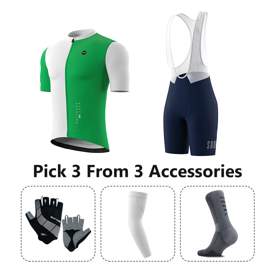 Jersey CS5502+ Bib Shorts BS1601 + Accessories - Cycling Set