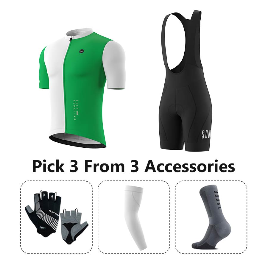 Jersey CS5502+ Bib Shorts BS1606 + Accessories - Souke Sports Cycling Set-Souke Sport 