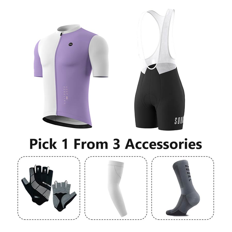 Jersey CS5502+ Bib Shorts BS1502 + Accessories - Souke Sports Cycling Set-Souke Sports 