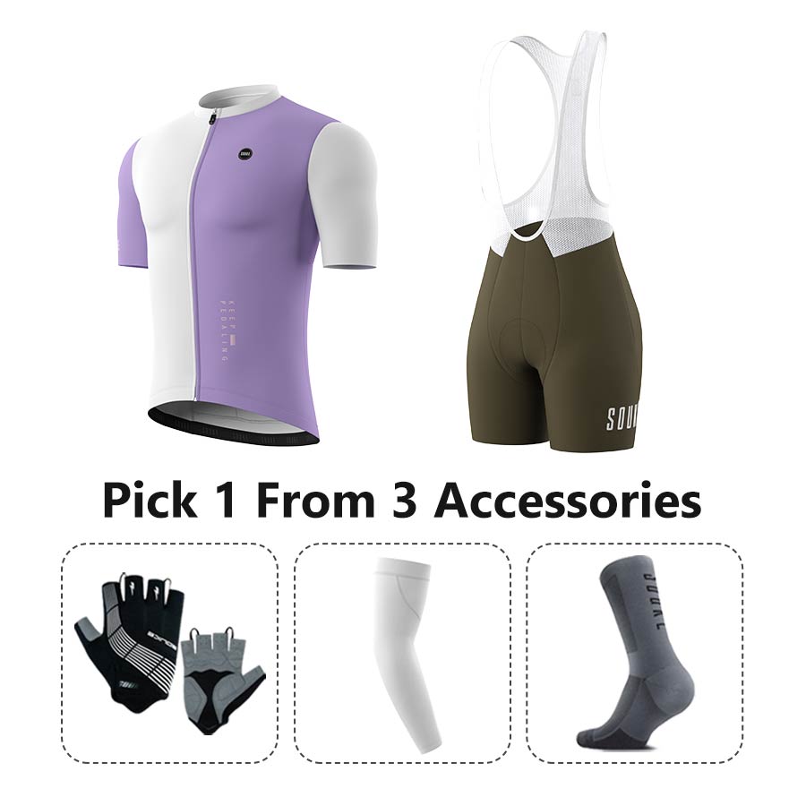 Jersey CS5502+ Bib Shorts BS1502 + Accessories - Souke Sports Cycling Set-Souke Sports 