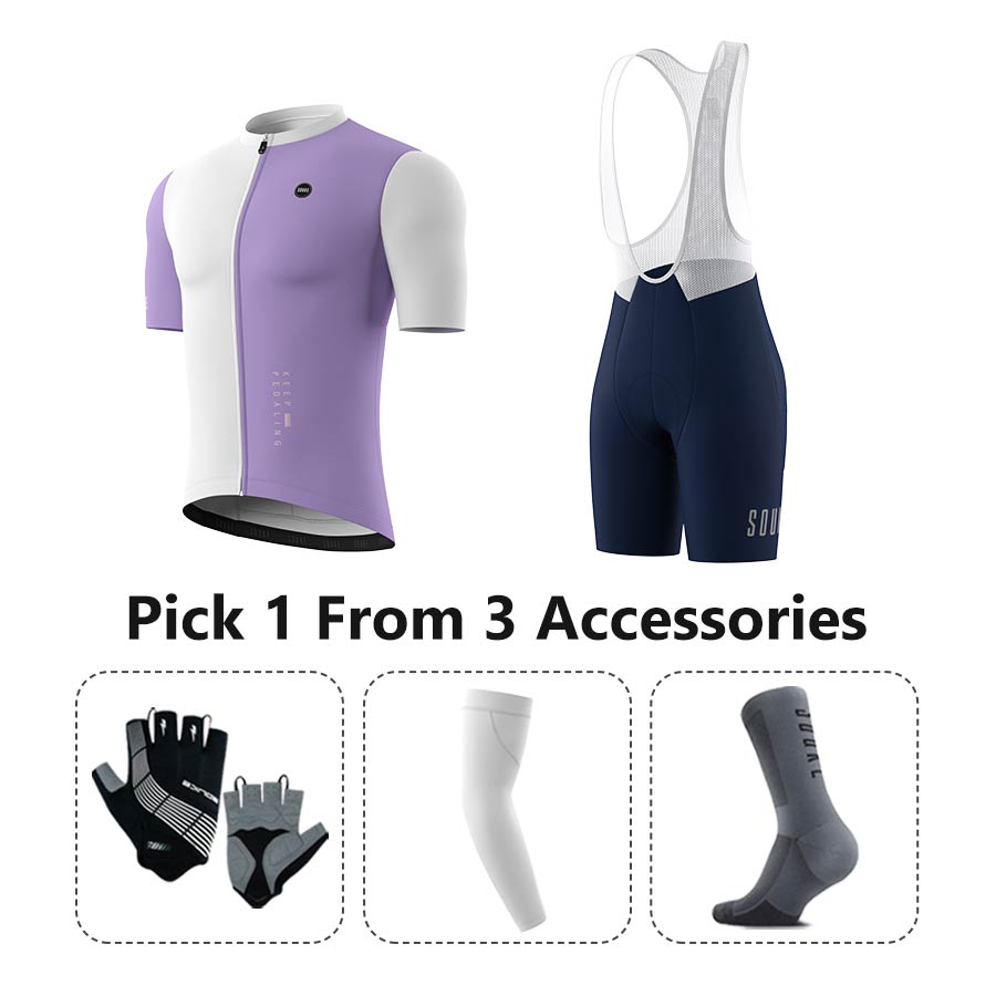 Jersey CS5502+ Bib Shorts BS1601 + Accessories - Cycling Set