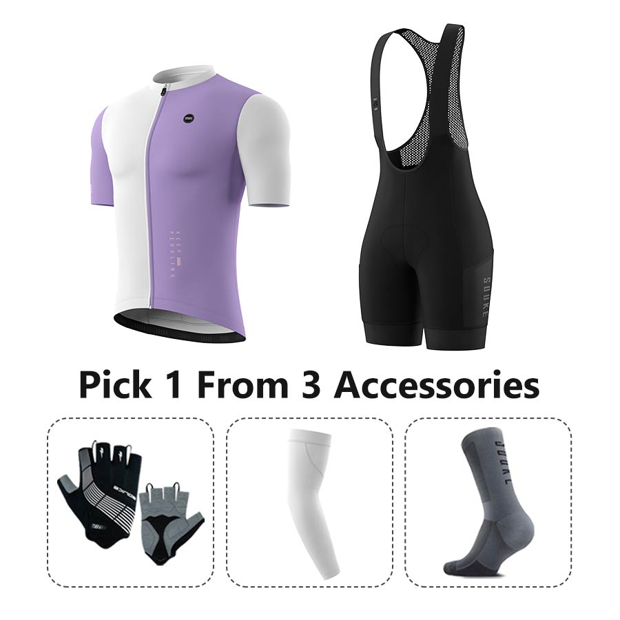 Jersey CS5502+ Bib Shorts BS1603 + Accessories - Souke Sports Cycling Set-Souke Sports 